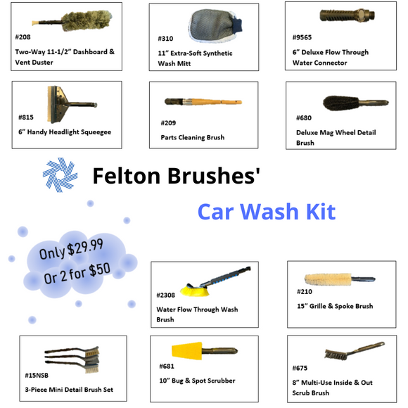 Felton Brushes 11 Piece Car Wash Kit
