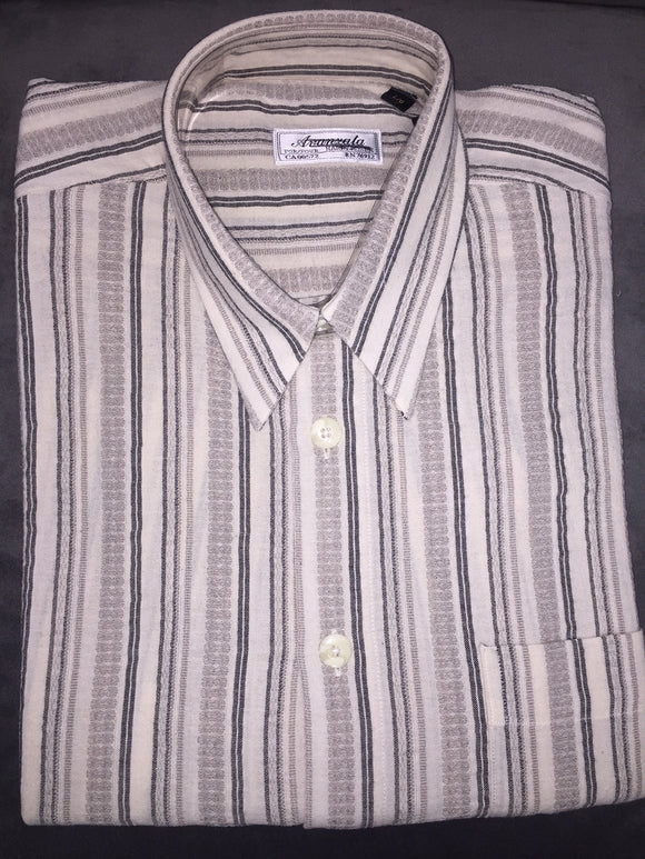 Short Sleeve Shirt (Black Stripe) - Large