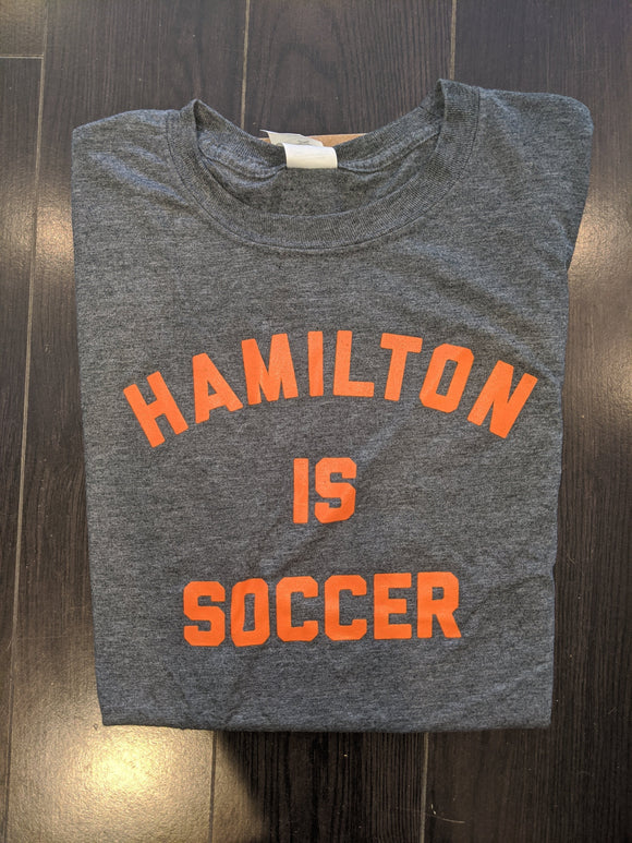 Hamilton Is Soccer Grey T-Shirt (Mens Small)