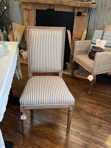 Striped Accent/Dining Chair - Creamy White/Neutral