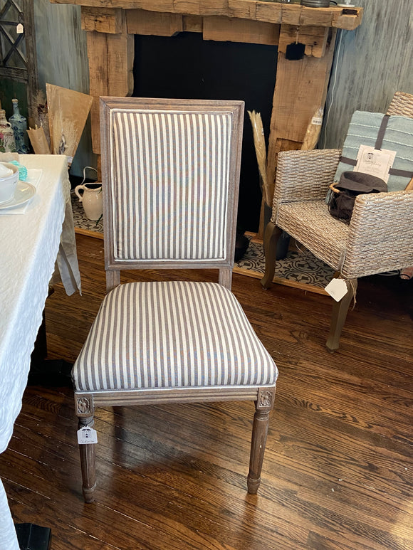 Striped Accent/Dining Chair - Creamy White/Neutral