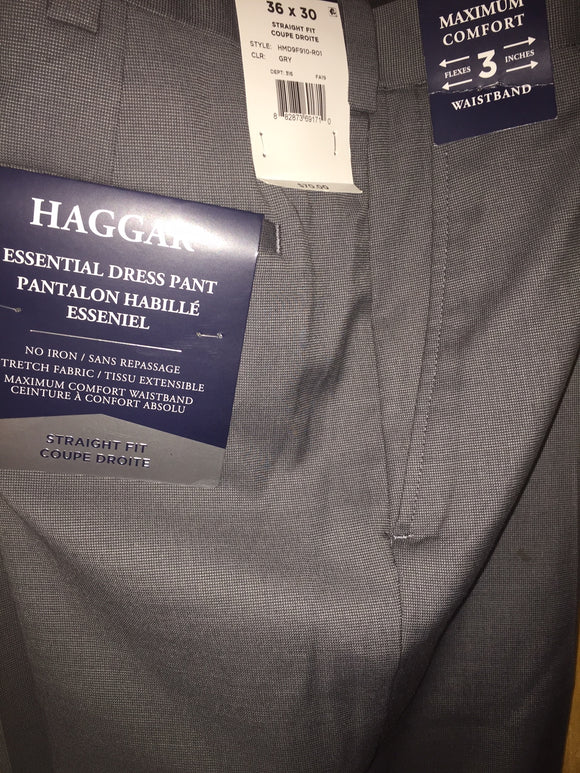Haggar Essential Dress Pant - Light Gray (36 x 30)