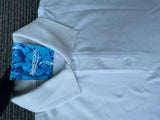 Luxury Knit Collection, Aerocool Golf Shirt, White - Mens Large