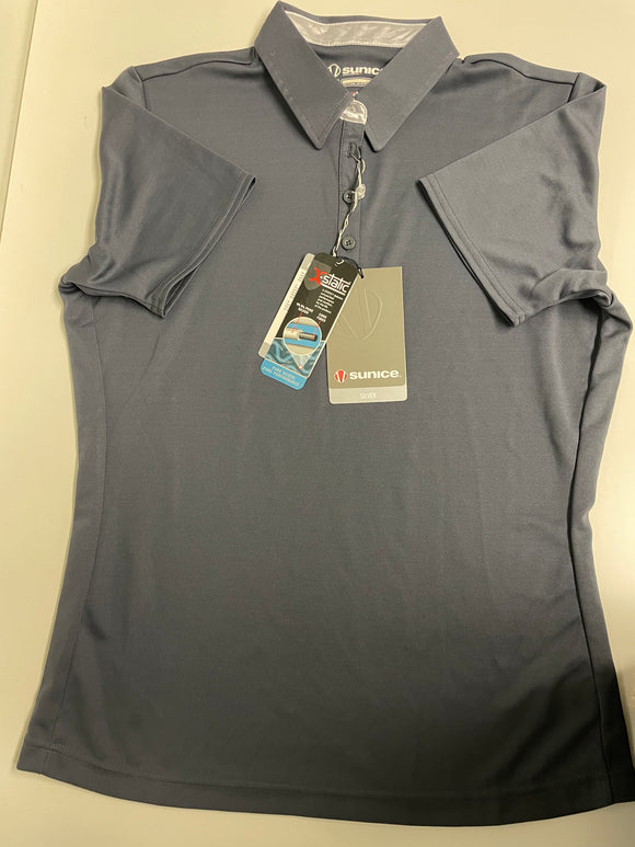 SunIce Flow-Dry, Pure Silver Golf Shirt, Dark Grey - Women's Large