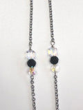 Mask Lanyard - Chain and Beads Style (Black Bead)