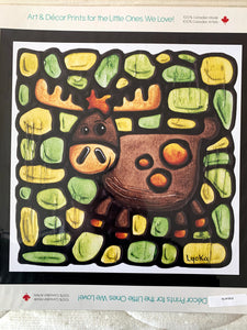 Wall Art - Stainglass Moose