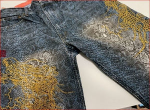 Karakuri Tamashii Embroidered Jeans- 32