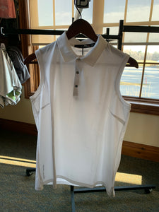 Ralph Lauren Ladies Sleeveless Golf Shirt - White (Large)