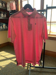 Bald Head Blues - Men's Albatross Polo - Pink & White Stripes (Large)