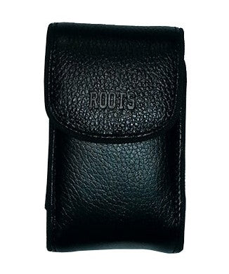 Roots black leather pouch