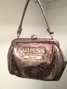 Guess Silver Clutch Evening Bag