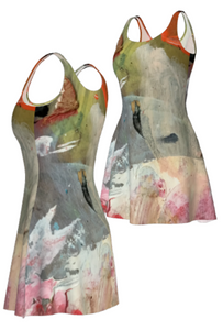 FLARE DRESS Pinnacle Abstract Wearable Art - Women's Medium