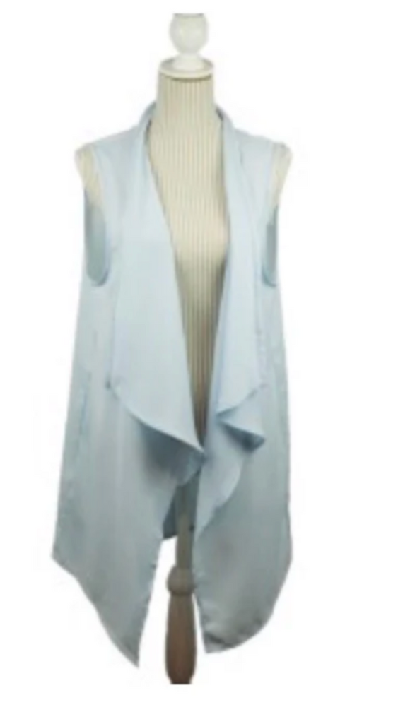 Flowy Vest Without Collar (Blue) - Women's One Size Fits All