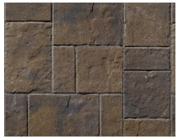 129.42 sq ft Permacon Mondrian 60 Small Rectangle - Penfield Brown