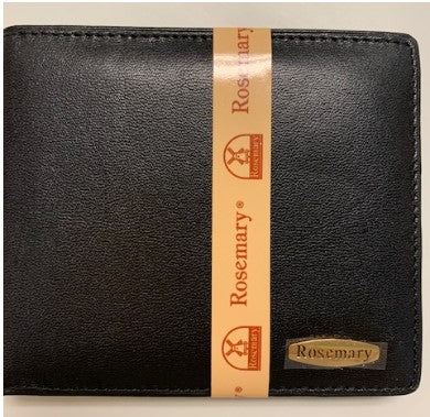 Men's Rosemary Wallet - Genuine Leather- Horizontal Open