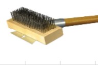 30" Heavy Duty Oven and Grill Brush- Horizontal Scraper- Stainless Steel Bristles (6 Pack)