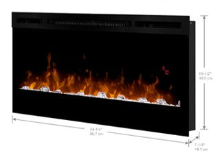 Dimplex Prism Series Wall-Mounted Electric Fireplace with Acrylic Ember Bed (Demo Model)