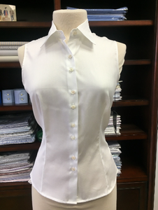 White Sleeveless Ladies Shirt #28 Size - Large