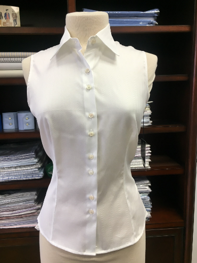 White Sleeveless Ladies Shirt #28 Size - XL