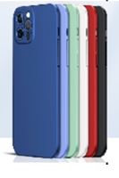 iPhone 13  PVC Case-Clear Back Case with Glass Screen Protector- BLUE