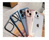 iPhone13 PVC Case -Clear Back with Independent Buttons- PINK