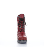 Boss & Co Atlas Red/Grey/Black Zip Up Boot - Women's 8