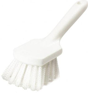 8" Nylon Brush Stiff Bristles White