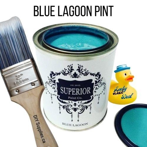 Blue Lagoon Pint & 2 Inch Synthetic Brush