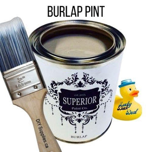 Burlap Pint & 2 Inch Synthetic Brush