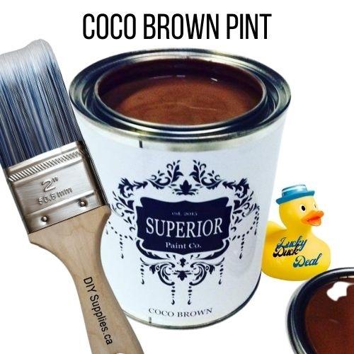 Coco Brown Pint & 2 Inch Synthetic Brush