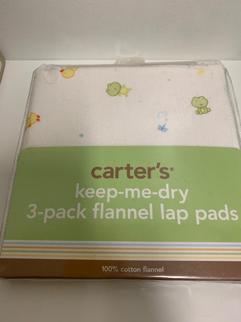 Carter's Keep Me Dry Flannel Lap Pads, 3-Pack