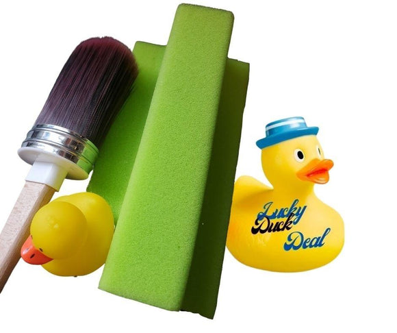 Duo Synthetic Paintbrush & Painters Sponge