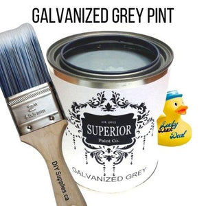 Galvanized Grey Pint & 2 Inch Synthetic Brush