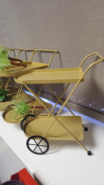 Gold Cart Plant Stands
