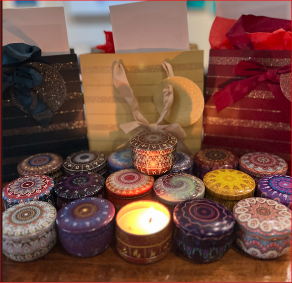 Hand Crafted 2.5 oz Candle in Unique Wellness-Inspired Tin Case