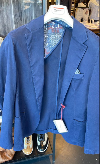Dark Blue Sport Jacket (Denim-Type Material) - Size 56 Euro / 46 US
