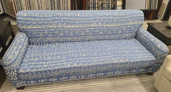 Blue And Cream Cottage Sofa