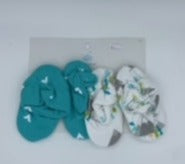 One Size Turquoise Baby Booties