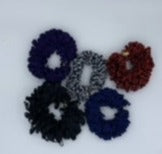 Scrunchies - Black, White, Red, Purple and Blue