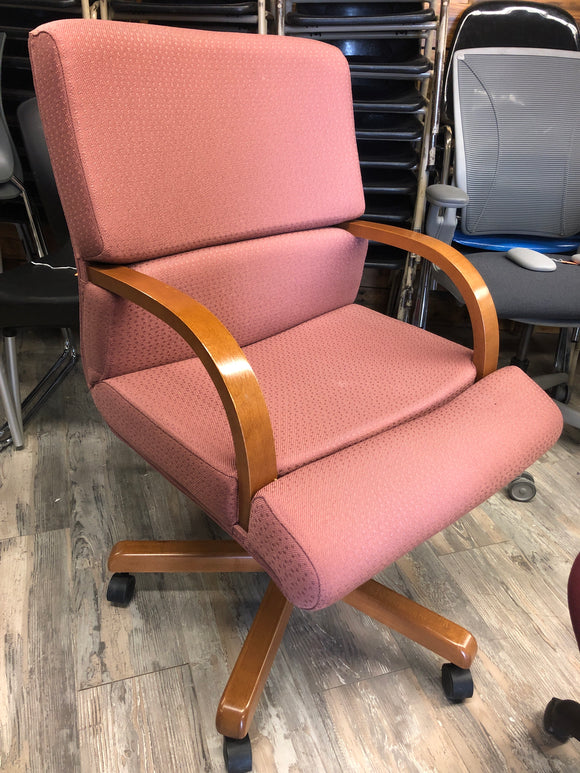 Rose Coloured Boardroom / Office Chair