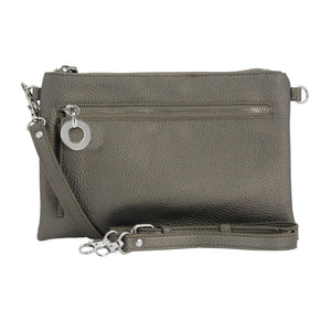 Christopher & Banks Vegan Leather Handbag - Med Grey
