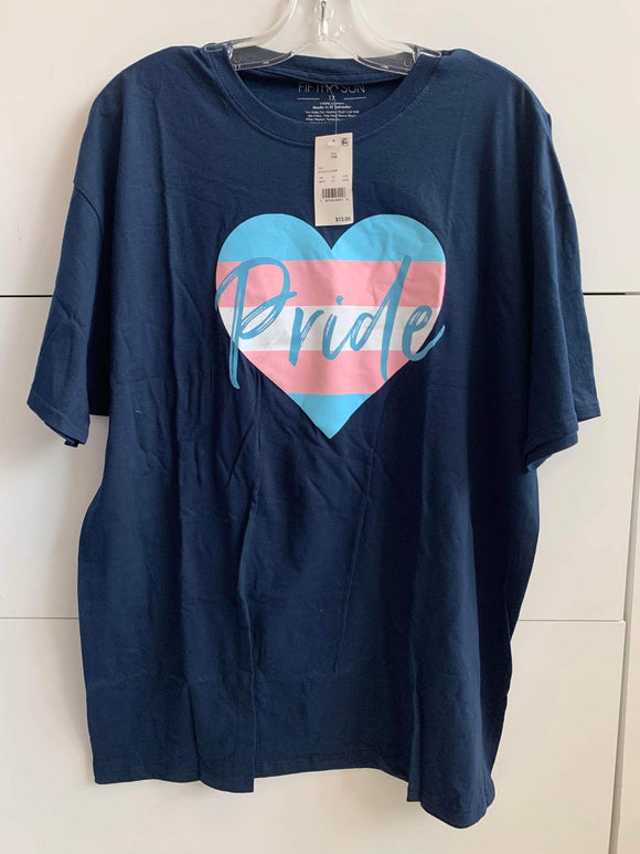 Pride Hearts Blue T-Shirt (1X)