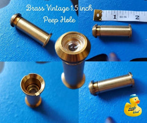 Vintage Brass Peep Hole Hardware