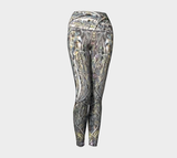 Yoga Pants/ Leggings - Grey Pattern -Medium