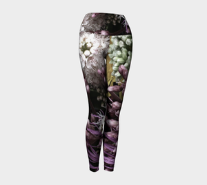 Yoga Pants/ Leggings - Floral Pattern  -Medium